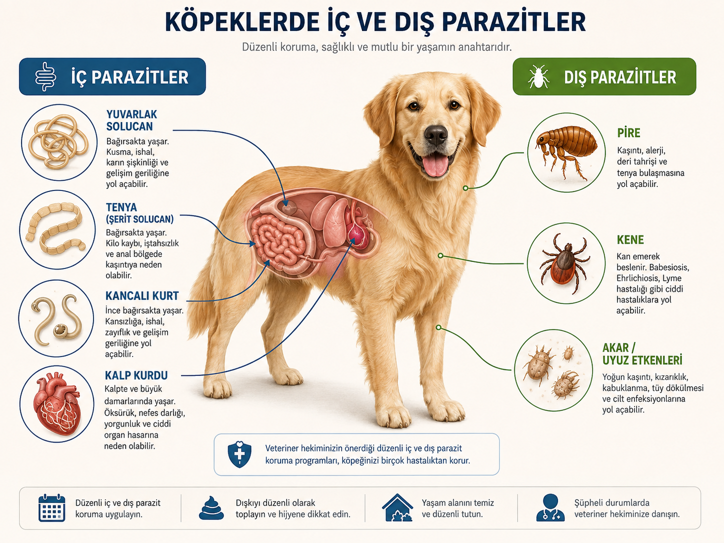 Köpeklerde İç ve Dış Parazit Uygulamaları Neden Hayatidir?